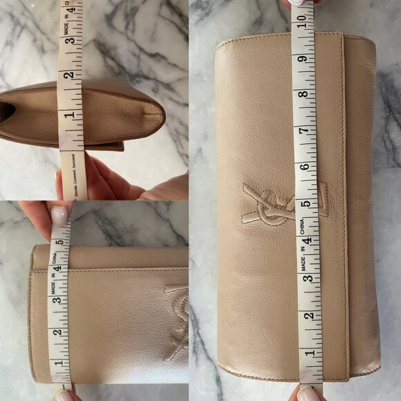 Yves Saint Laurent Nude Leather Clutch - Picture 6 of 6